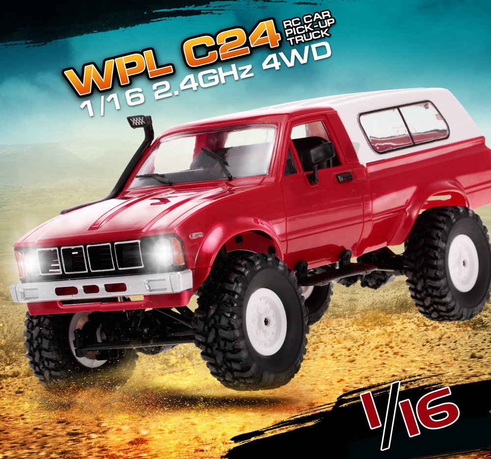Внедорожник красный 1/16 4WD электро - Military Truck Buggy Crawler