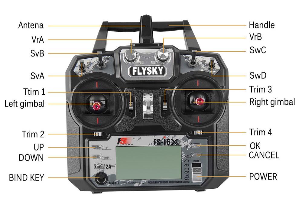  FlySky i6X (6 )   iA6B (6 ) 2.4 