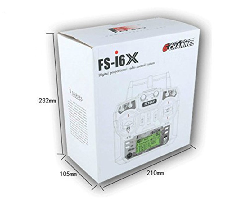 Радиоаппаратура FlySky i6x с приемником iA6 (6 каналов) 2.4 гГц с кабелем для софта