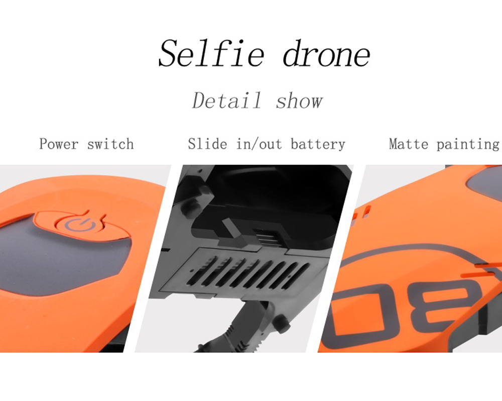  - Mini Pocket Drone  (,    WiFi 480P, )