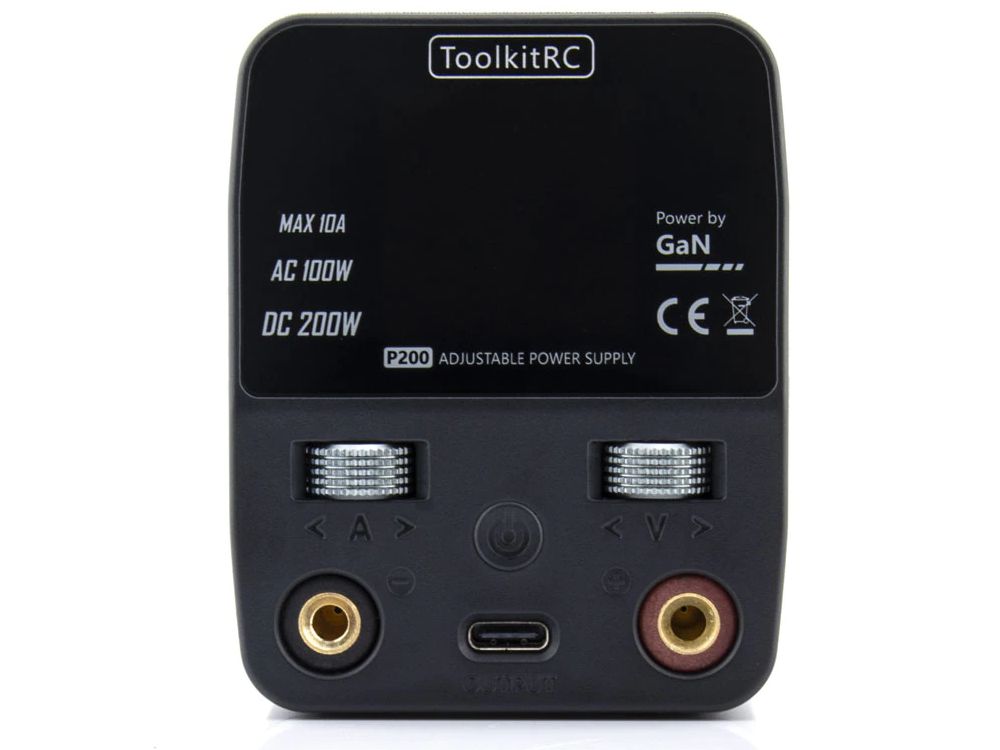 Блок питания ToolkitRC P200 AC/DC регулируемый (АС: 100Вт, DC: 200Вт, USB-C: 65Вт)
