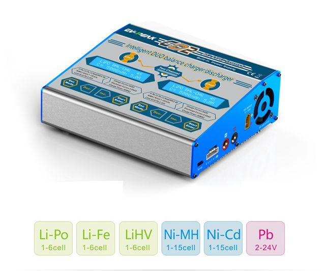   CD2 AC LiPo/LiFe 1-6S, 50Wx2, C:6A, D:2A