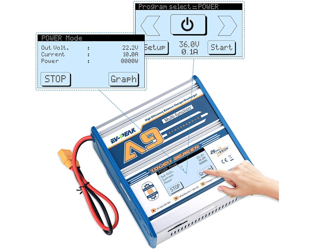    - A9  Touch (11-32 , 1350 , C:25A (12S Li), D:25A (12S Li))