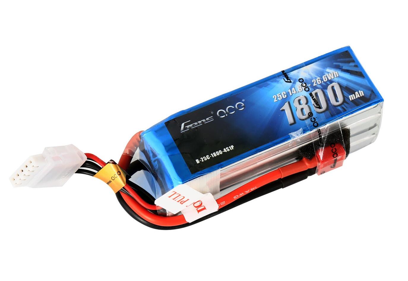  LiPo GensAce - 14.8 1800 25C (4S1P,  T-Plug)