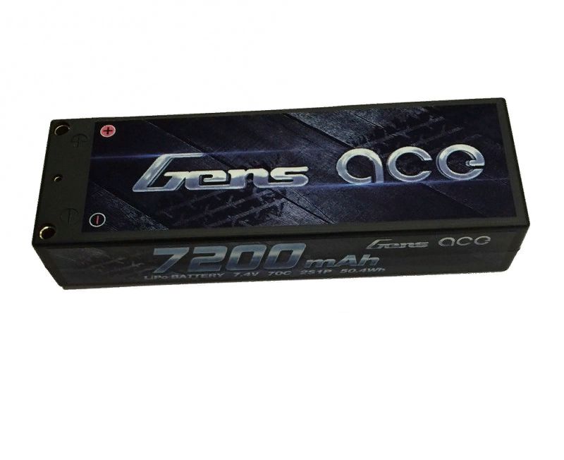  LiPo GensAce - 7.4 7200 70C (2S1P,  Pro Racing, Hard case)