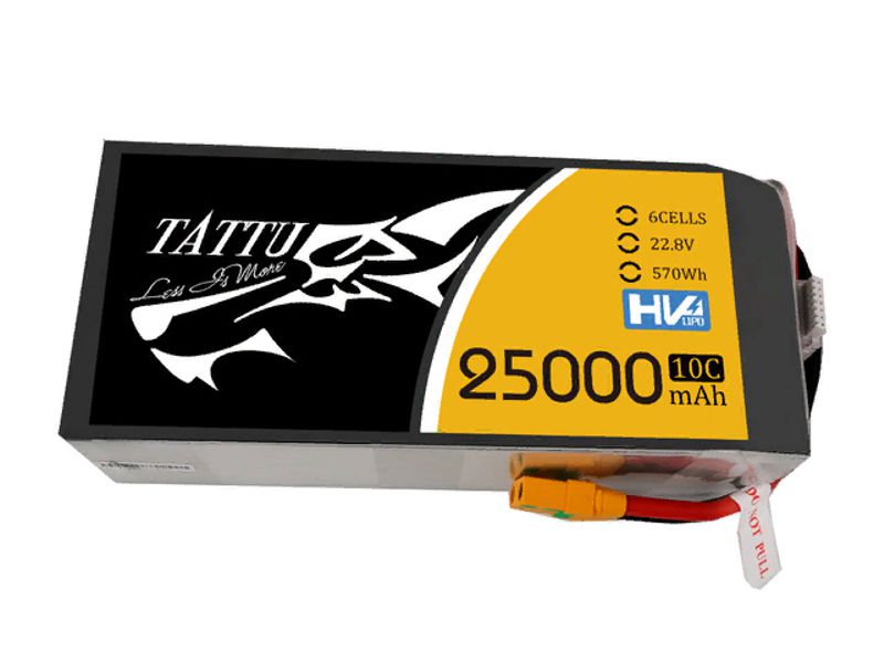  LiPo HV TATTU - 22.8 25000 10C (6S1P,  XT90-S High Voltage)