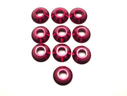  3 3mm Alu. Cone Linkage Spacer, Red (10)