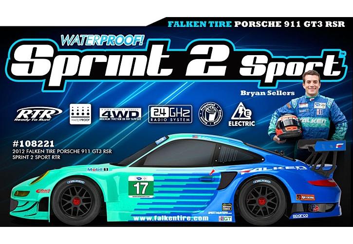  1/10 - RTR SPRINT 2 SPORT (, FALKEN PORSCHE 911 GT3 RSR) 2.4GHz