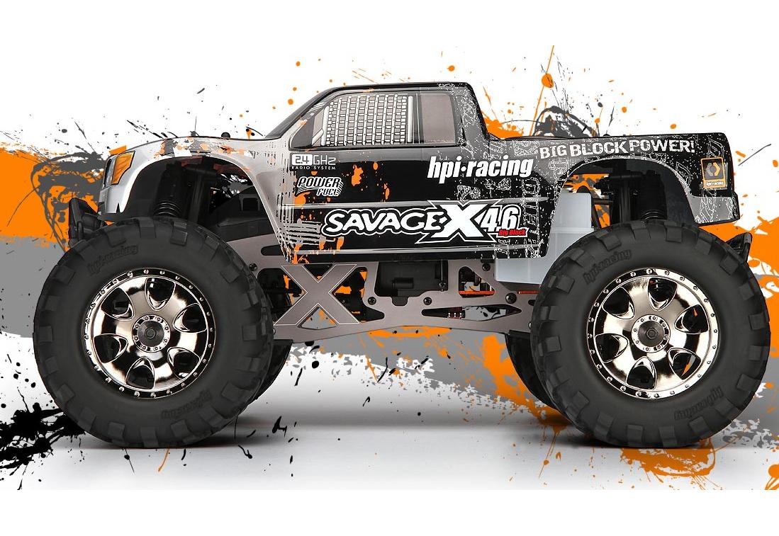  1/8 - SAVAGE X 4.6 RTR (SILVER/BLACK)