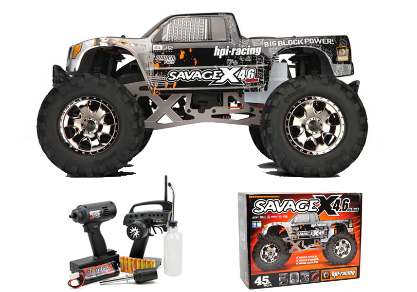  1/8 - SAVAGE X 4.6 RTR (SILVER/BLACK)