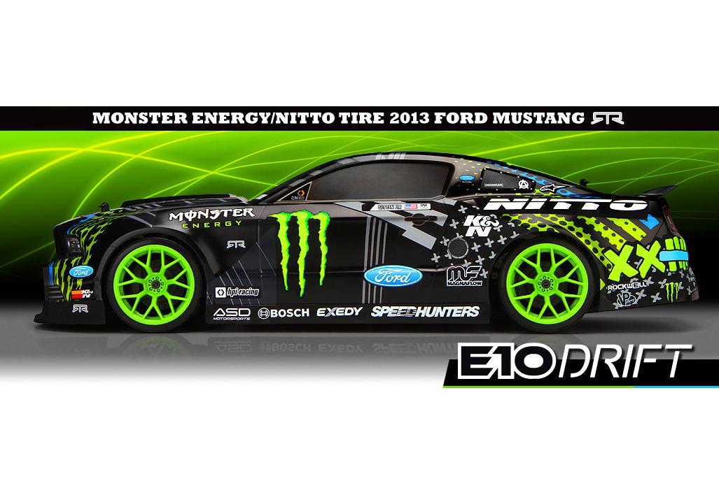  1/10 - RTR E10 FORD MUSTANG VAUGHN GITTIN JR./MONSTER ENERGY (,  )