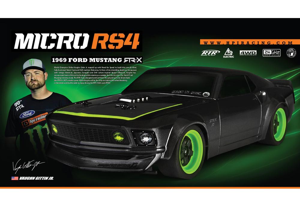  1/18 - Micro RS4 1969 FORD MUSTANG RTR-X ()