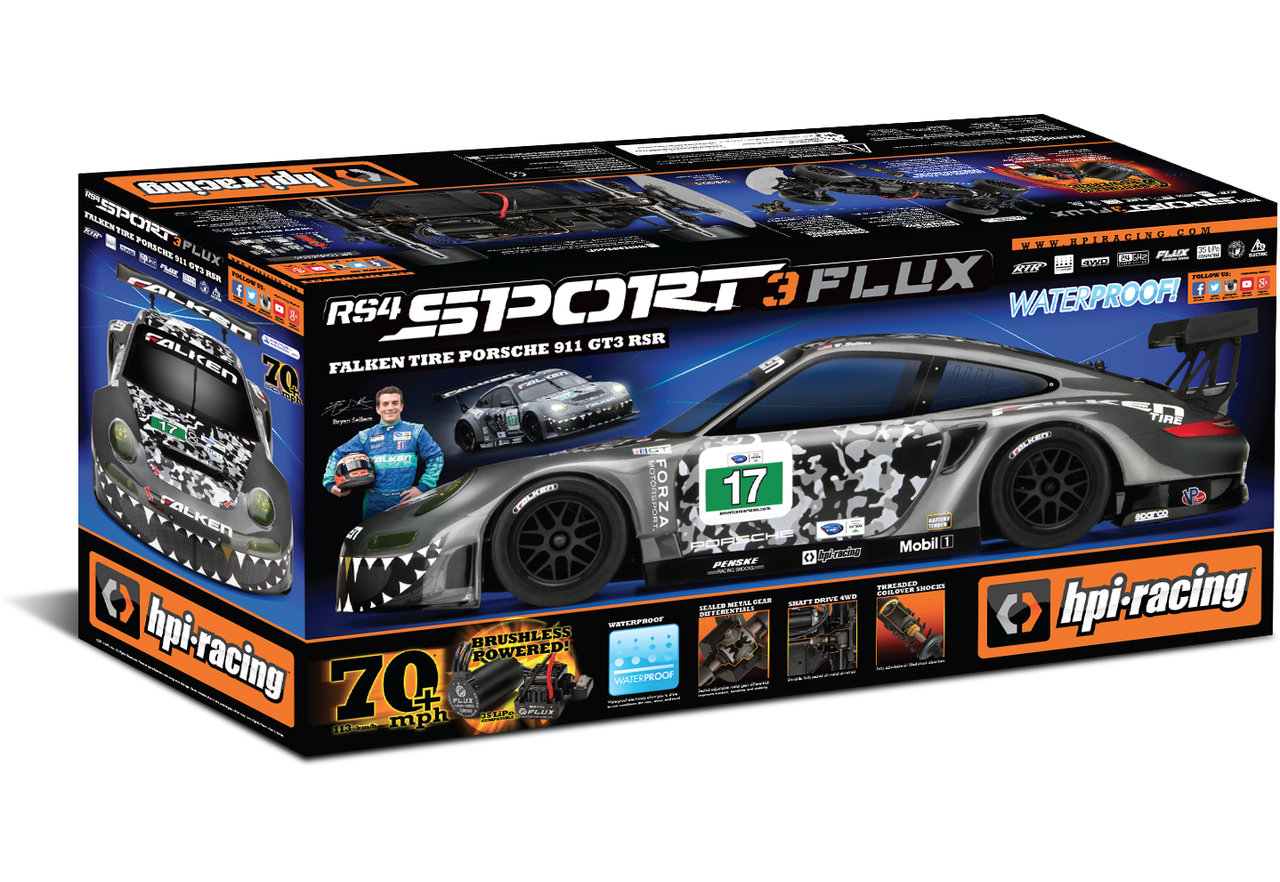  1/10 4WD  - RS4 Sport 3 FLUX ( Porsche 911 GT3 RSR,  Falken, / )