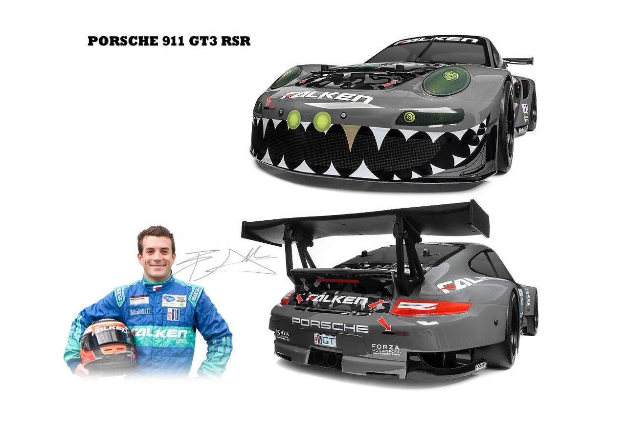  1/10 4WD  - RS4 Sport 3 FLUX ( Porsche 911 GT3 RSR,  Falken, / )