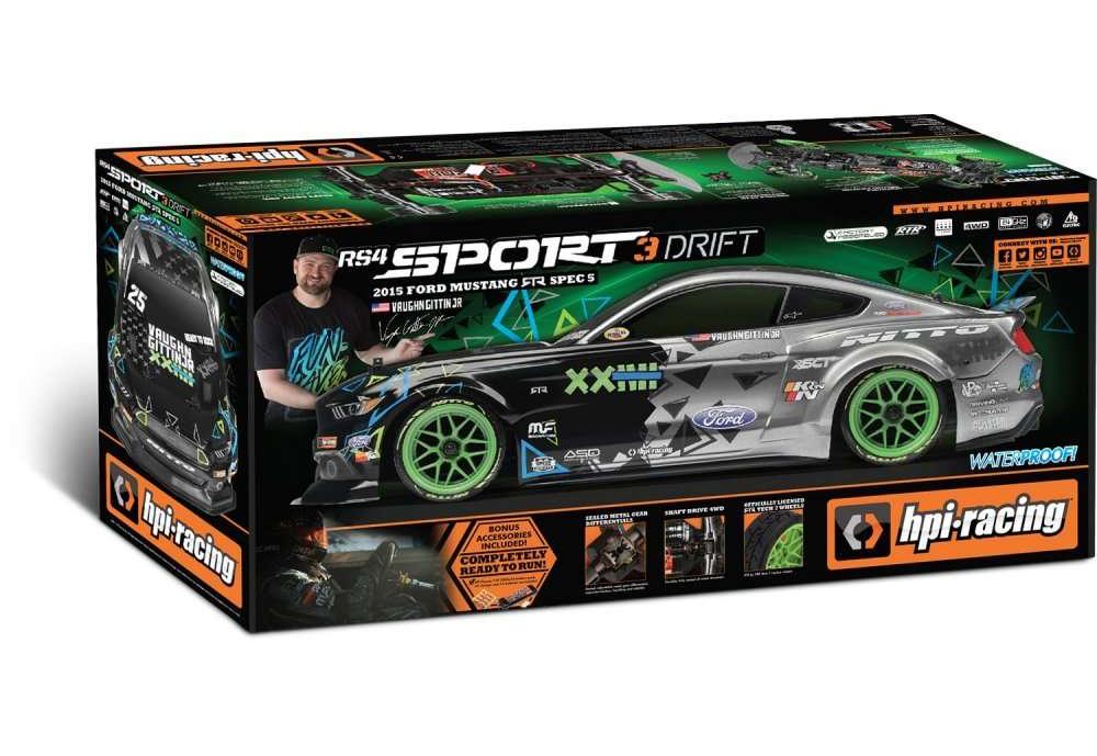  1/10 - RS4 Sport 3 Vaughn Gittin Jr Ford Mustang with RTR SPEC 5 Tuning