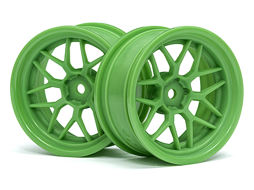   1/10 - TECH 7 WHEEL GREEN 5226 6 OFFSET (2 .)