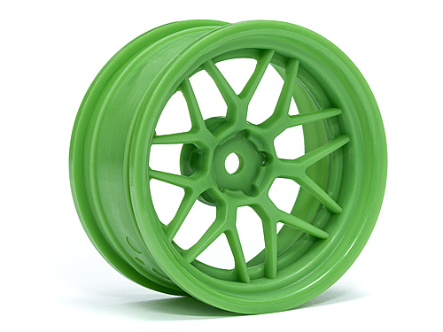   1/10 - TECH 7 WHEEL GREEN 5226 6 OFFSET (2 .)