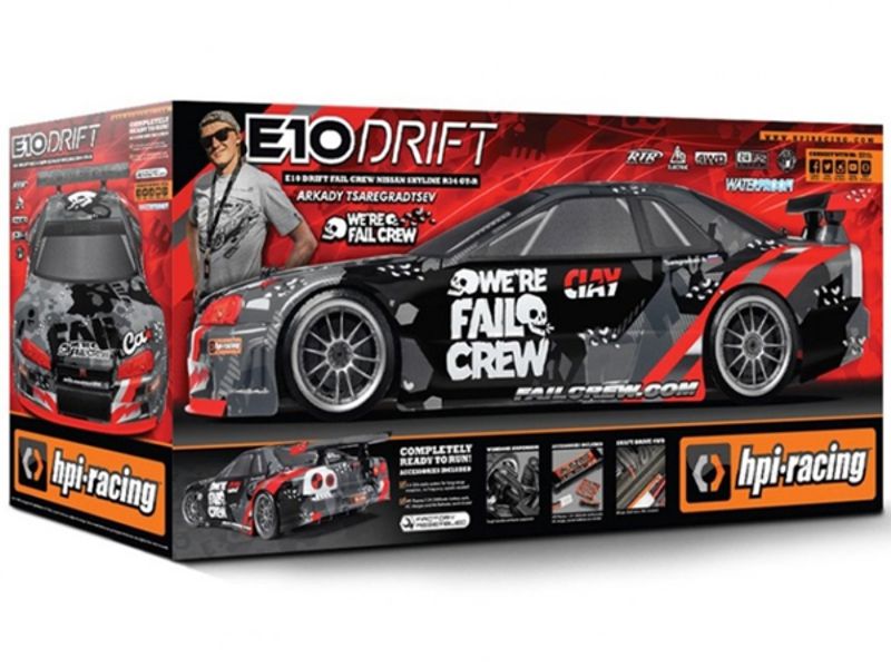  1/10 - E10 Drift Fail Crew Nissan Skyline R34 GT-R