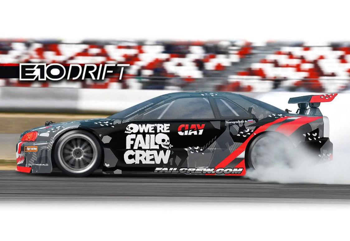  1/10 - E10 Drift Fail Crew Nissan Skyline R34 GT-R