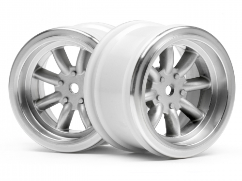  1/10 - VINTAGE 8 SPOKE 31mm MATTE CHROME / 6mm OFFSET (2)