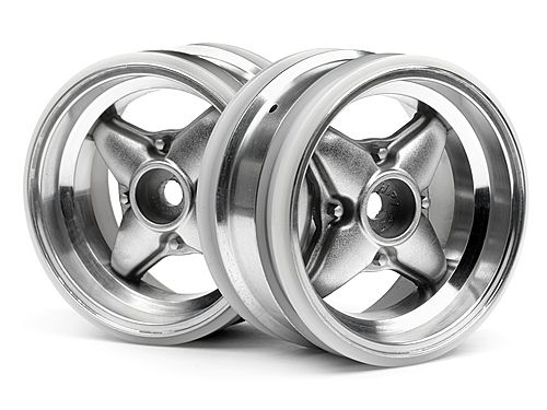  1/10  - MX60 4 SPOKE MATTE CHROME ( 3mm/ 2)