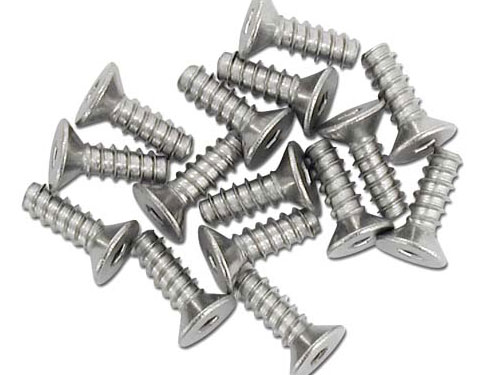 TITANIUM TP FLAT HEAD SCREW M2.6 X 8MM (15PC)