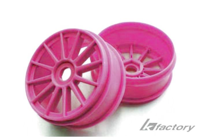   1/8 - "No-Slots" (12-Spoke/ 17mm/ Pink/ 2)