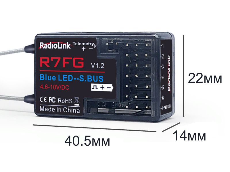  Radiolink RC6GS (-, 6 )   R7FG (2.4, 400 , , ABS, FailSafe, 4- )