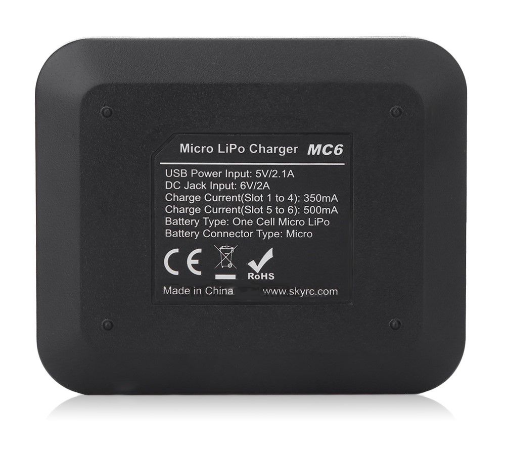     MC6 (6V LiPo:1S 4x350mA 2x500mA)