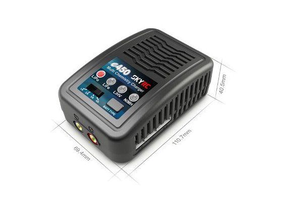    SkyRC E450 (220V, 50W; LiPo/LiFe/LiHV:2-4S; NiMH:6-8S; C:1/2/3/4A)