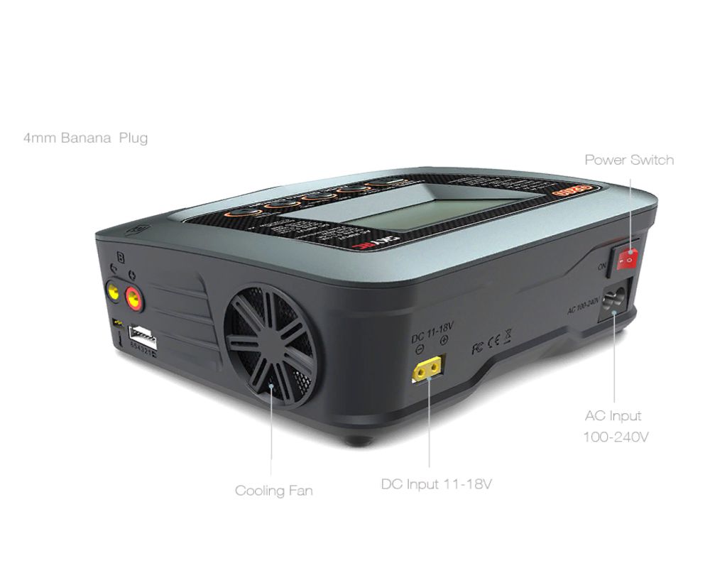    SkyRC Q200 AC/DC  Bluetooth (11-18/220V; 200W; LiXX:1-6S; NiXX:1-15S; Pb:2-20V; C:10A; D:2A)