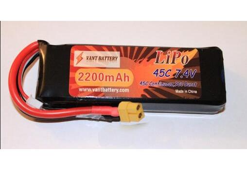  LiPo Vant - 7.4 2200 45C (2S,  T-Plug)